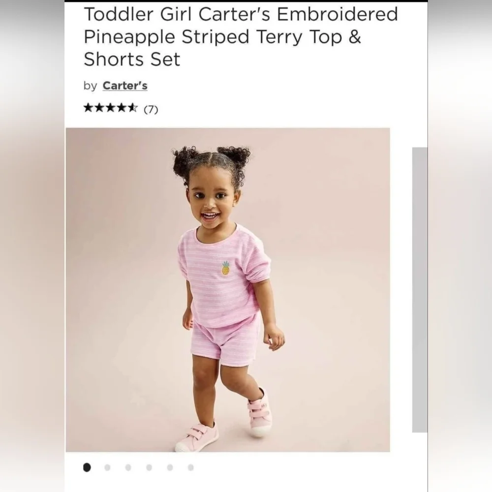 Carter's Girls Striped Terry Outfit Size 2t NWT